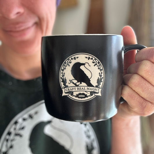 Etched Ceramic Mug - Craft Real Magic Crow