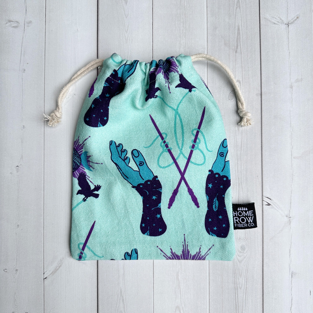Drawstring Notions Pouch - Wool Magic - Light