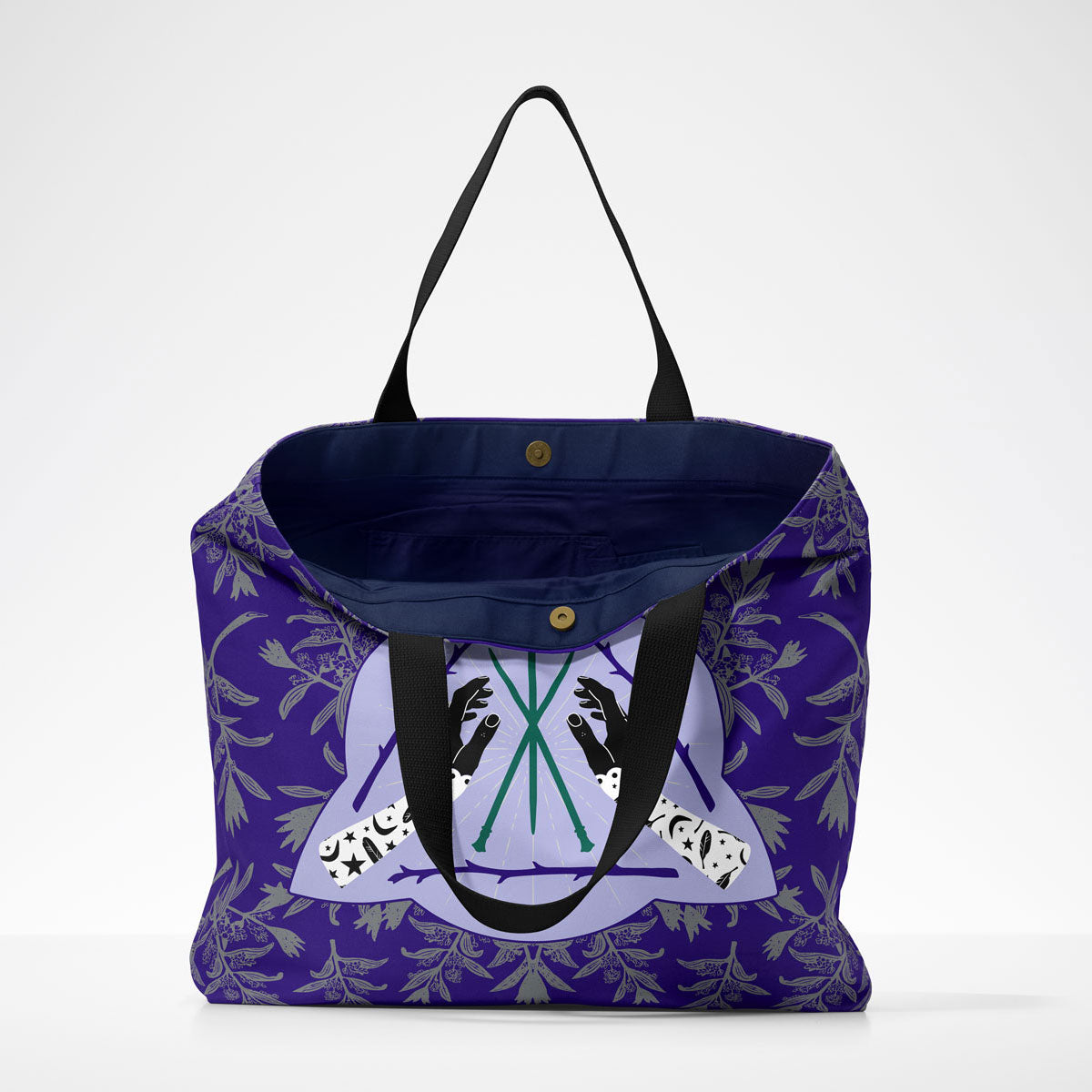 Market Tote - Ruler Of Wands Knit - Moonbeam