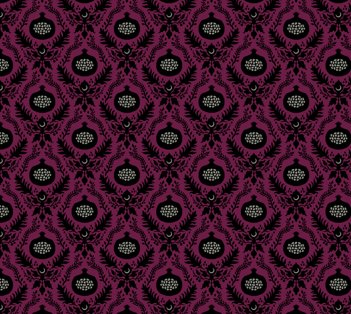 Pomegranate Damask - Winterberry Color