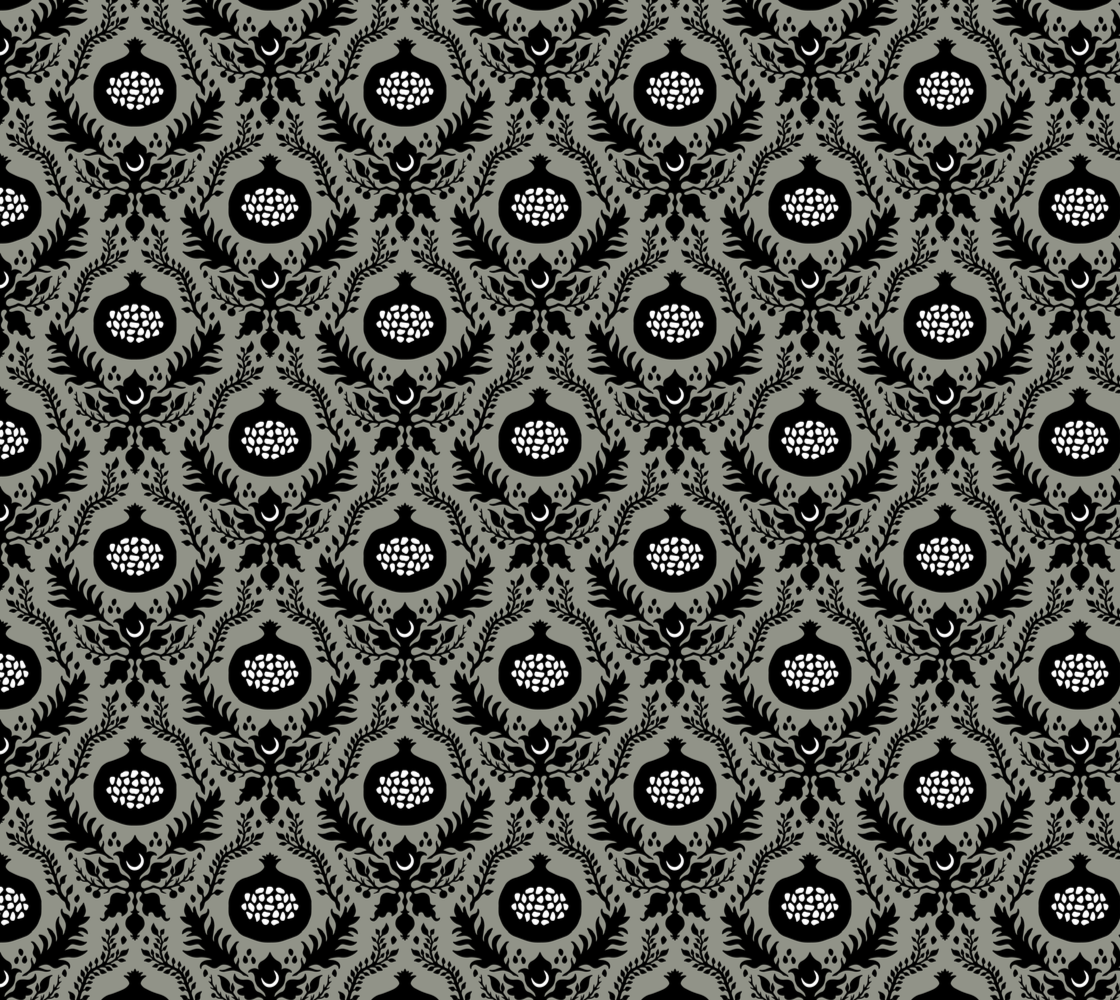 Pomegranate Damask - Underdark Color