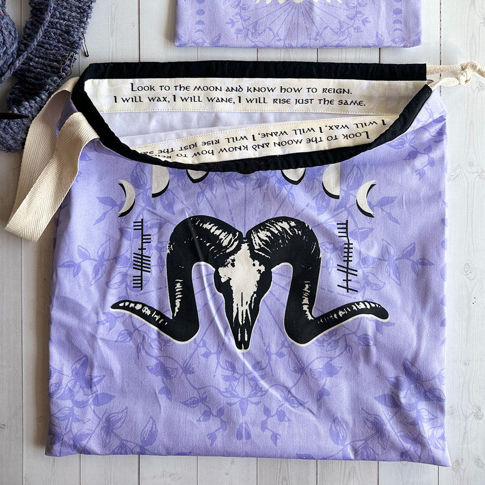 Keepsake Bag - Merino Moon Magic - Frosted Lilac