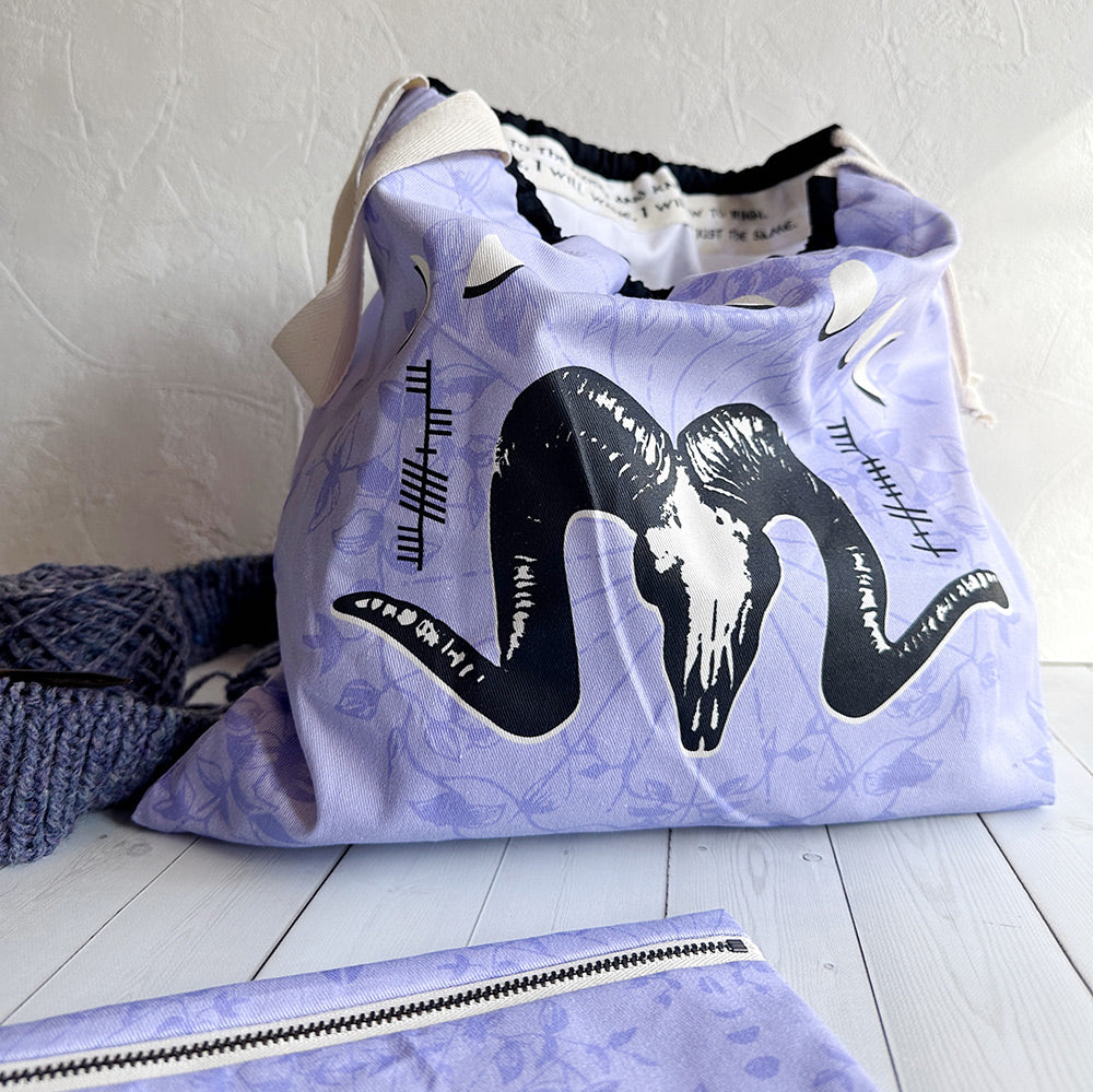 Keepsake Bag - Merino Moon Magic - Frosted Lilac