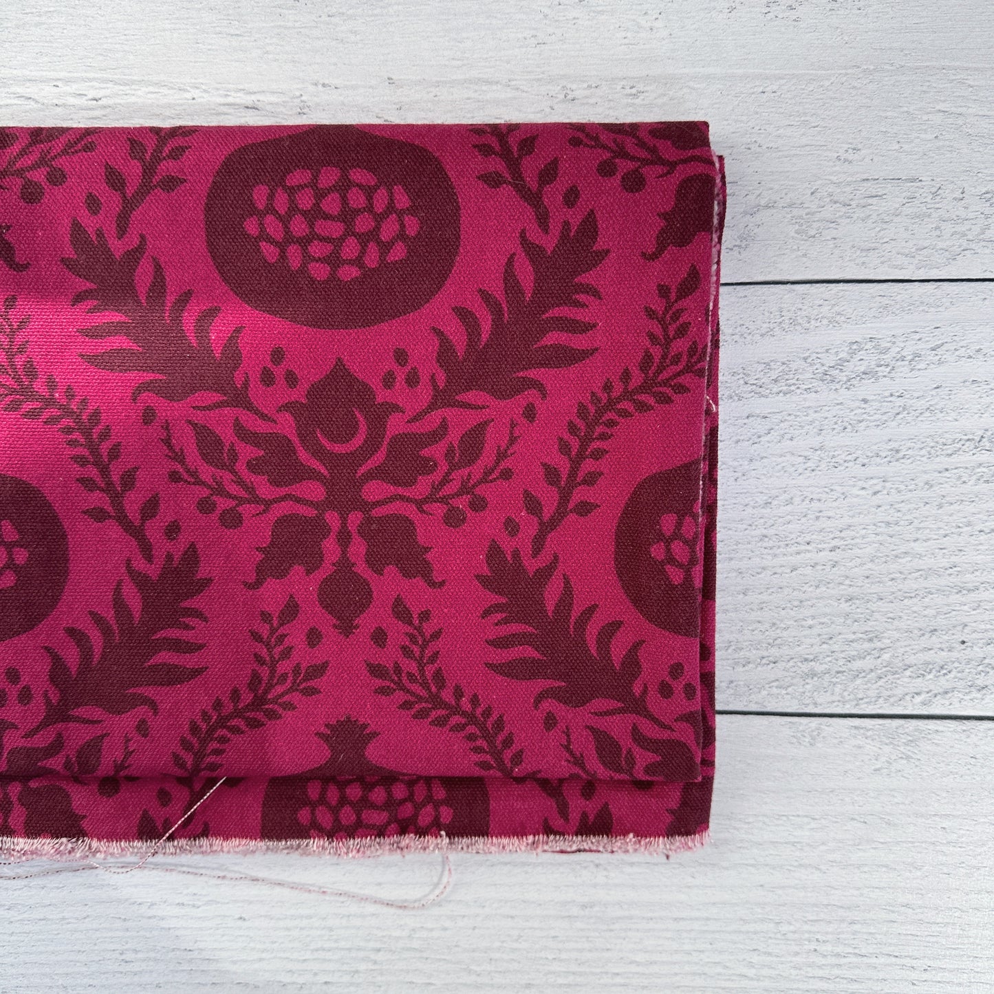 Waste-Not Remnant Fabric Cuts - Pomegranate Damask