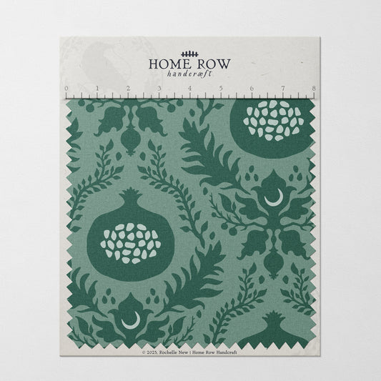 Pomegranate Damask - Wintergreen Color