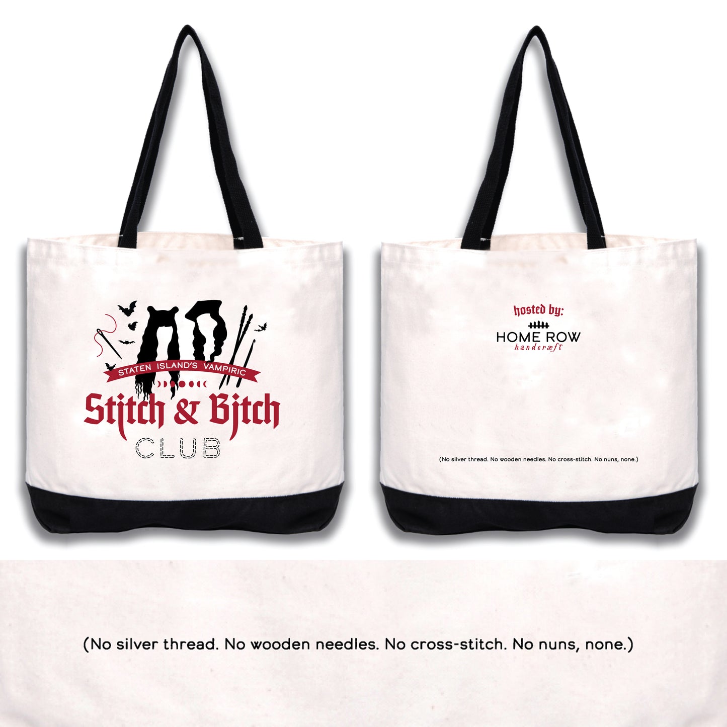 Large Tote Bag - Vampire Stitch Club