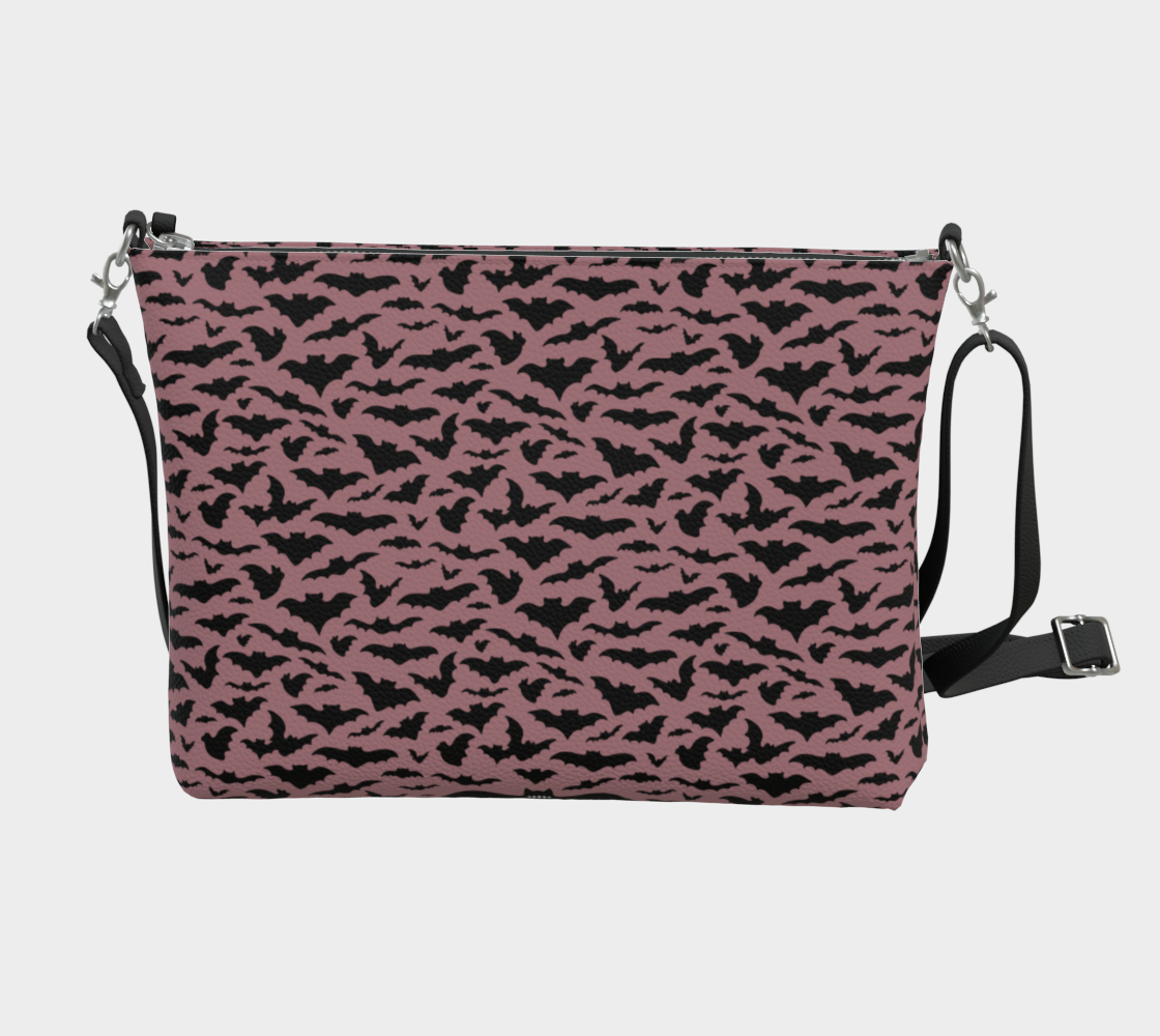 Vegan Leather Crossbody Bag - Bat Your Lashes - Gothic Rose