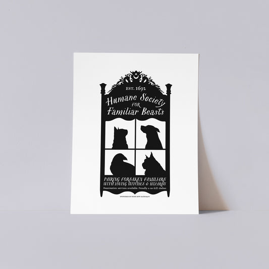Humane Society for Familiar Beasts - Art Print 11x14
