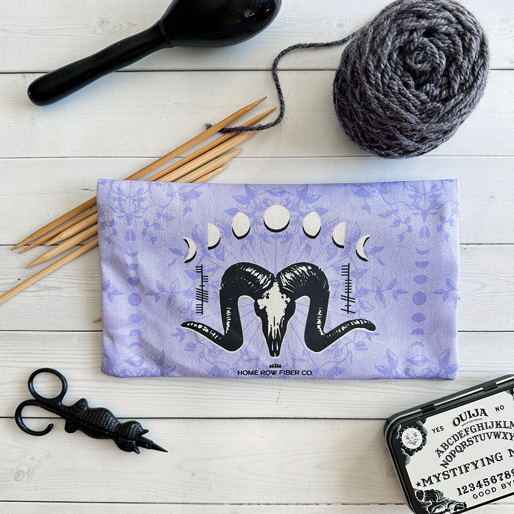 Zipper Pouch - Merino Moon Magic - Frosted Lilac